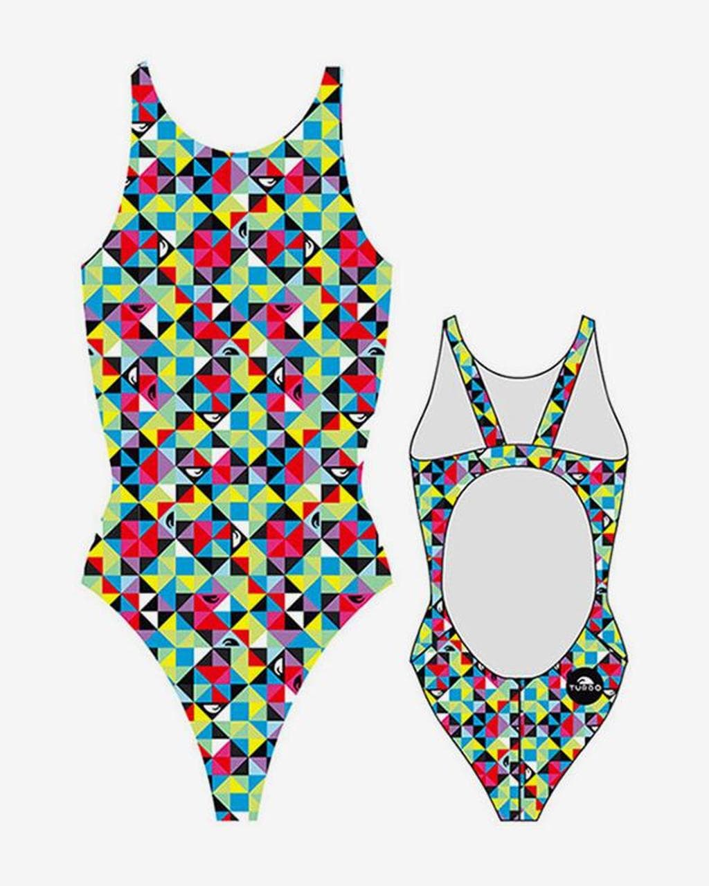 Maillot de bain de natation Turbo Origami bretelles larges femme - S