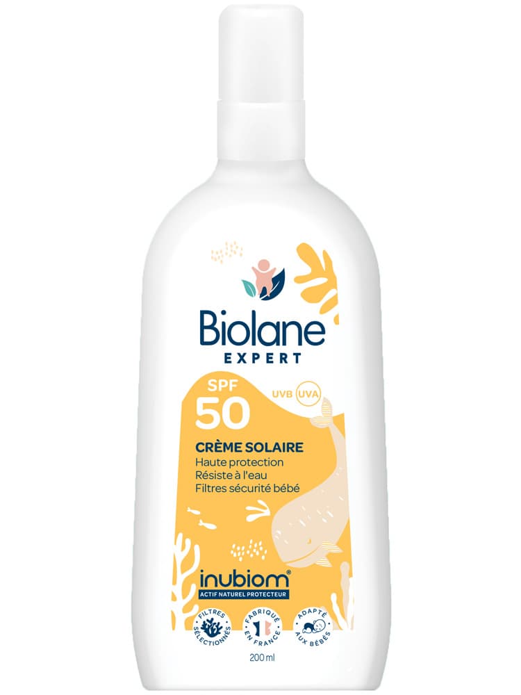Biolane Expert Crème Solaire Adaptée aux Bébés SPF50 200 ml